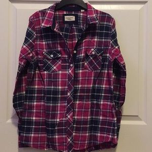 Pink/Blue/White Plaid Weatherproof Flannel